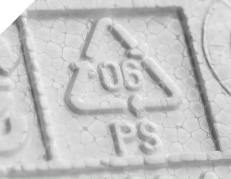 EPS polystyrene recycling symbol #06 PS — 100% recyclable